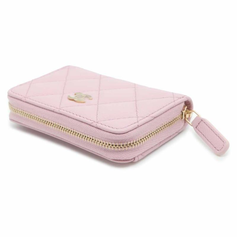 シャネル コインケース マトラッセ ココマーク キャビアスキン AP0216  財布 小銭入れ ラウンドファスナー