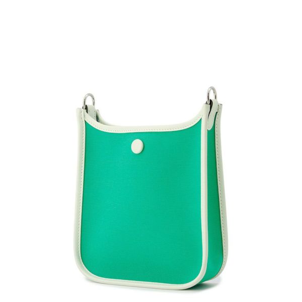 エルメス ワンショルダー ネオ エブリンTPM  ミント/ブルーアズテック/ヴェールフィズ/シルバー金具 トワルオフィシエ/スイフト W刻印