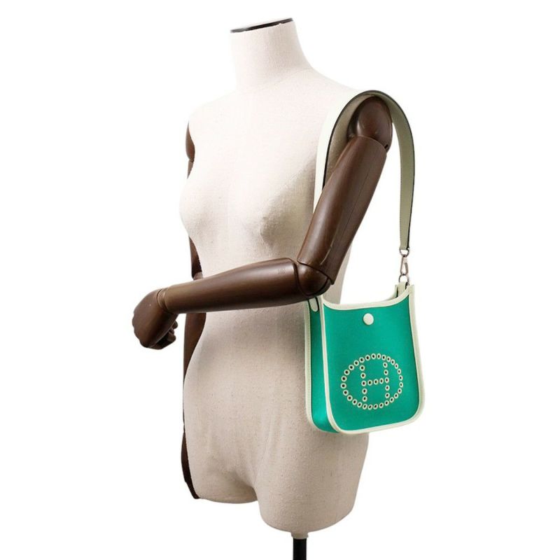 エルメス ワンショルダー ネオ エブリンTPM  ミント/ブルーアズテック/ヴェールフィズ/シルバー金具 トワルオフィシエ/スイフト W刻印