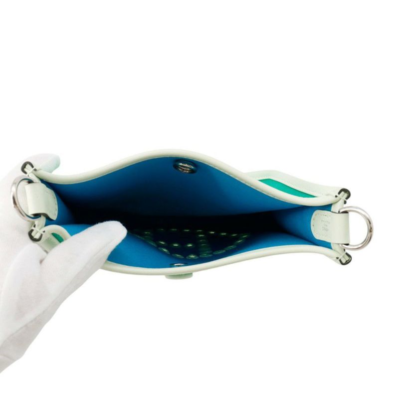 エルメス ワンショルダー ネオ エブリンTPM  ミント/ブルーアズテック/ヴェールフィズ/シルバー金具 トワルオフィシエ/スイフト W刻印