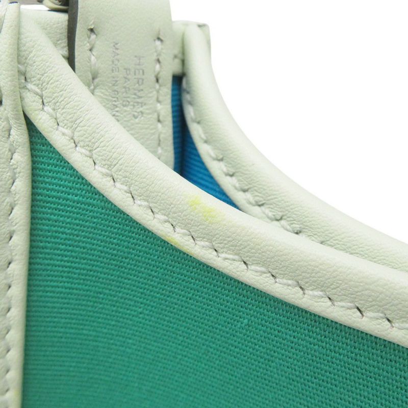 エルメス ワンショルダー ネオ エブリンTPM  ミント/ブルーアズテック/ヴェールフィズ/シルバー金具 トワルオフィシエ/スイフト W刻印