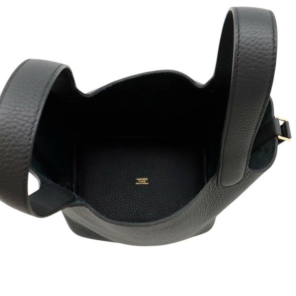 エルメス ハンドバッグ ピコタンロックPM ブラック/ゴールド金具 トリヨンクレマンス K刻印 HERMES トートバッグ 黒