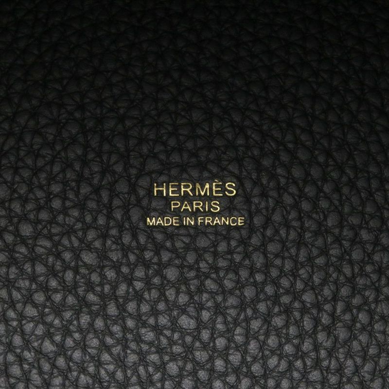 エルメス ハンドバッグ ピコタンロックPM ブラック/ゴールド金具 トリヨンクレマンス K刻印 HERMES トートバッグ 黒