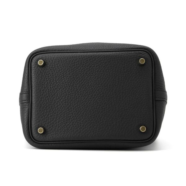 エルメス ハンドバッグ ピコタンロックPM ブラック/ゴールド金具 トリヨンクレマンス K刻印 HERMES トートバッグ 黒