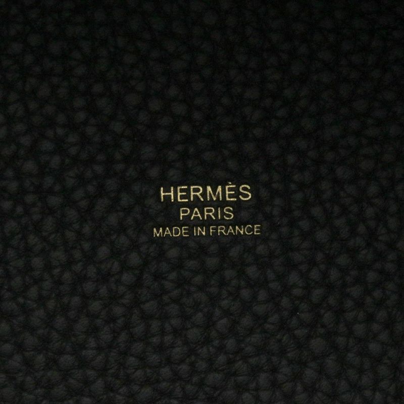 エルメス ハンドバッグ ピコタンロックPM ブラック/ゴールド金具 トリヨンクレマンス K刻印 HERMES トートバッグ 黒