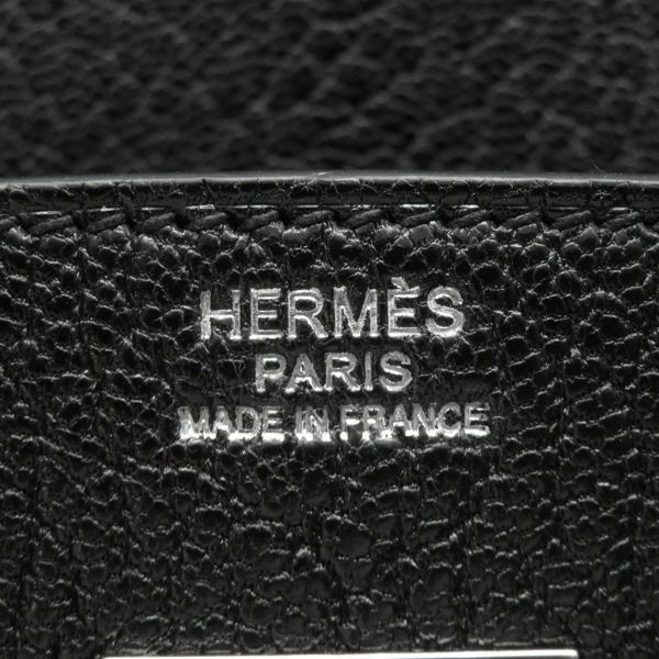 エルメス バーキン30 ブラック/シルバー金具 シェブルミゾル U刻印 HERMES Birkin ハンドバッグ 黒