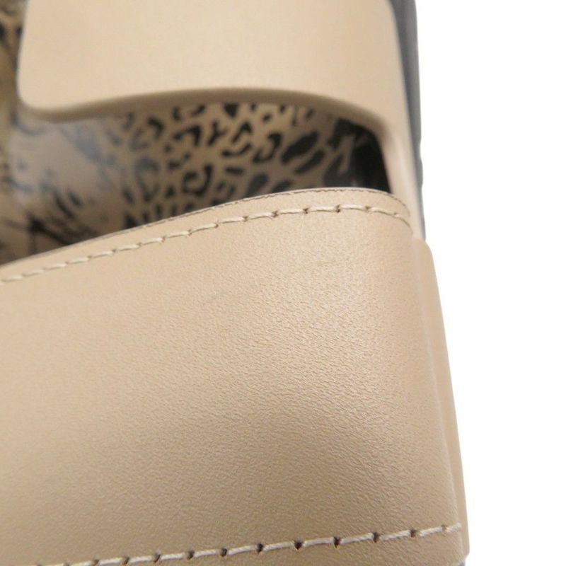 エルメス サンダル シプレ カーフレザー レディースサイズ36 HERMES 靴 レオパード柄 ヒョウ