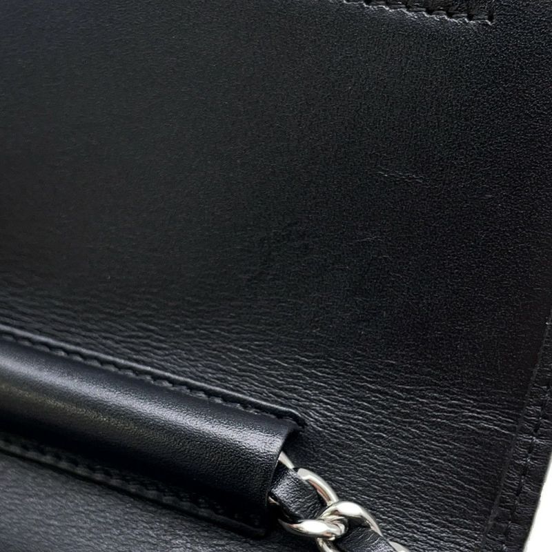 シャネル チェーンウォレット カンボンライン ココマーク A46646 CHANEL 財布 黒