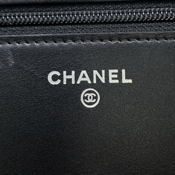 シャネル チェーンウォレット カンボンライン ココマーク A46646 CHANEL 財布 黒