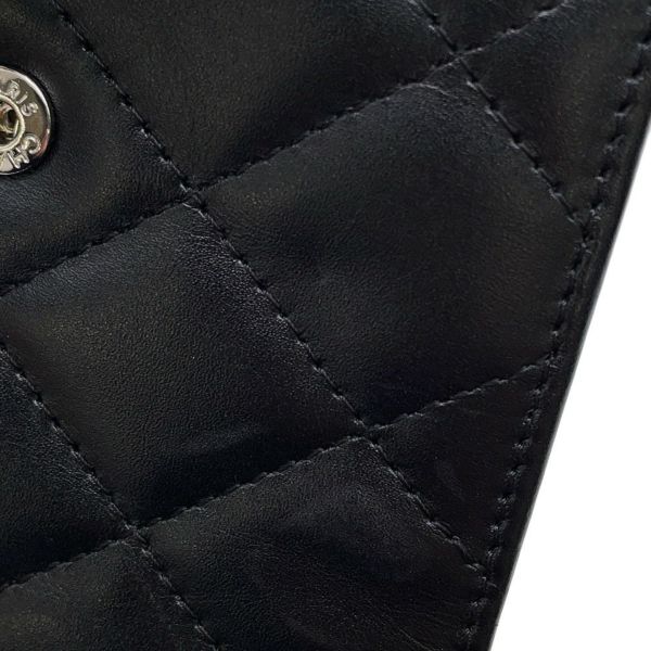 シャネル 二つ折り財布 カンボンライン レザー A26720 CHANEL 財布 黒