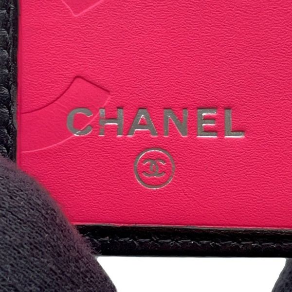 シャネル 二つ折り財布 カンボンライン レザー A26720 CHANEL 財布 黒
