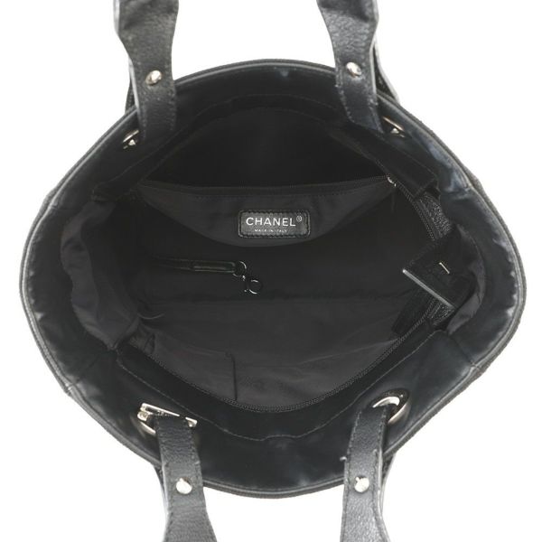 シャネル トートバッグ パリビアリッツトートPM マトラッセ ココマーク スモール A34208 CHANEL 黒