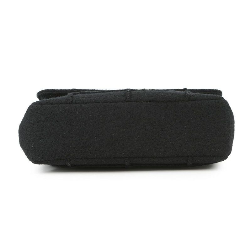 シャネル チェーンショルダーバッグ 2.55 チョコバー フェルト A37590 CHANEL 黒