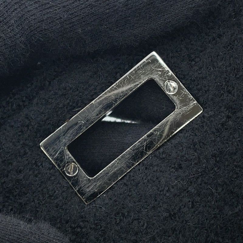 シャネル チェーンショルダーバッグ 2.55 チョコバー フェルト A37590 CHANEL 黒