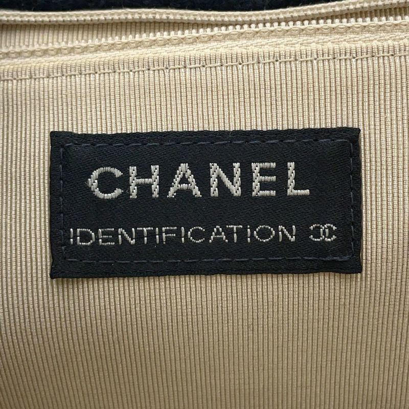 シャネル チェーンショルダーバッグ 2.55 チョコバー フェルト A37590 CHANEL 黒