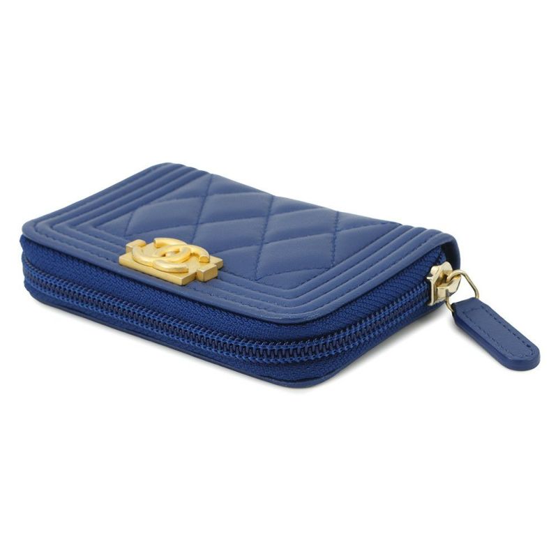 シャネル コインケース ボーイシャネル ココマーク マトラッセ A80602 CHANEL 小銭入れ コインパース 財布 カードケース