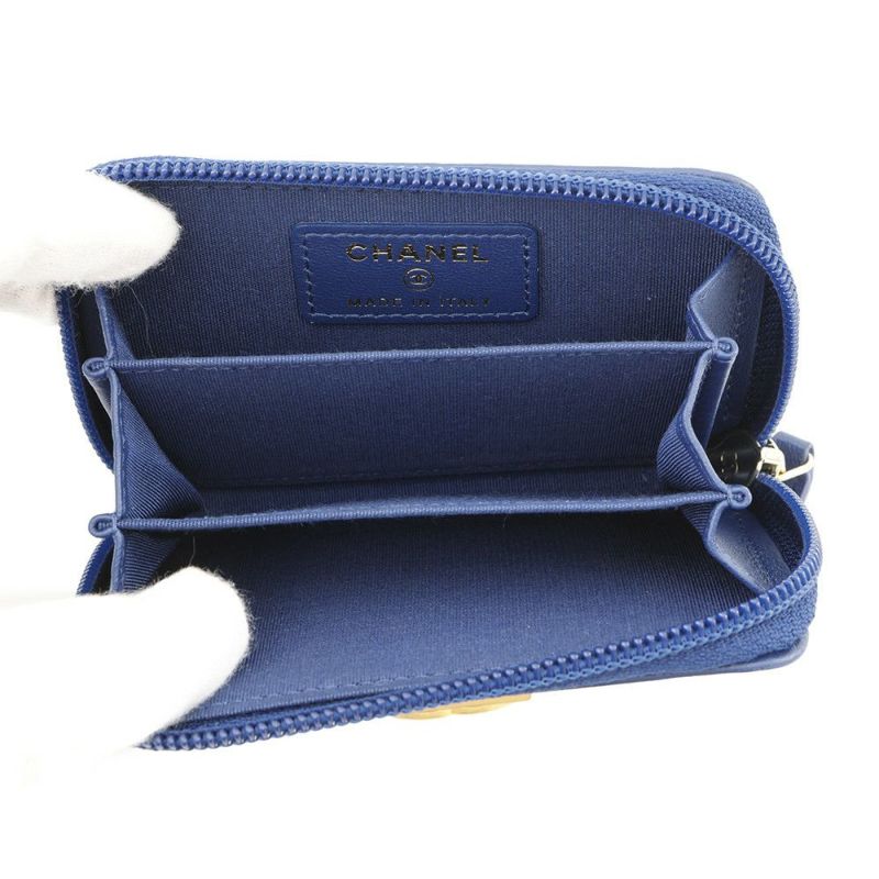 シャネル コインケース ボーイシャネル ココマーク マトラッセ A80602 CHANEL 小銭入れ コインパース 財布 カードケース