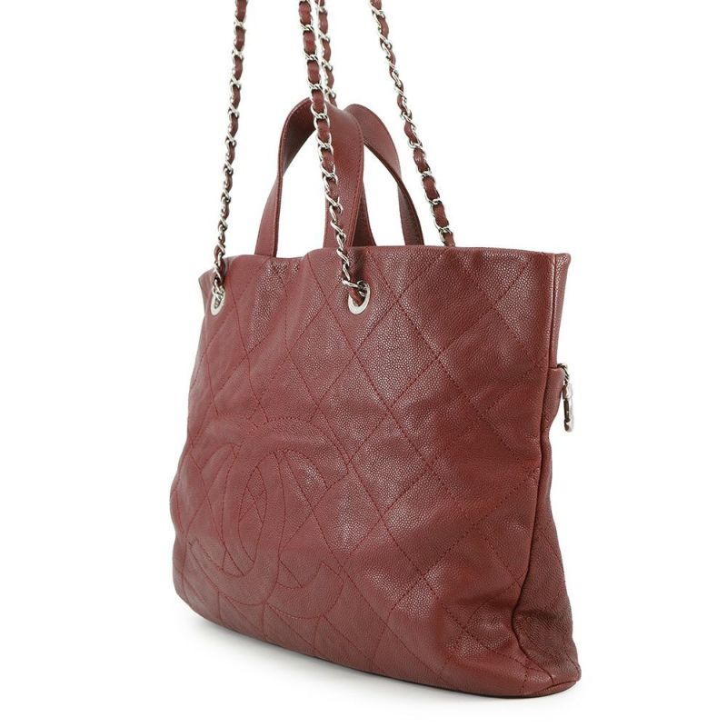 シャネル チェーントートバッグ マトラッセ ココマーク キャビアスキン A90485 CHANEL 2way