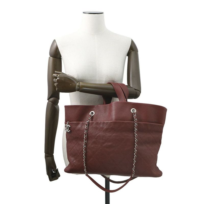 シャネル チェーントートバッグ マトラッセ ココマーク キャビアスキン A90485 CHANEL 2way