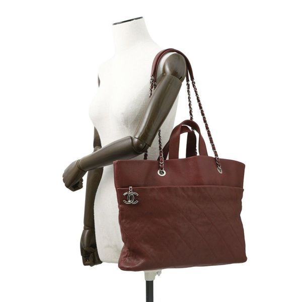 シャネル チェーントートバッグ マトラッセ ココマーク キャビアスキン A90485 CHANEL 2way