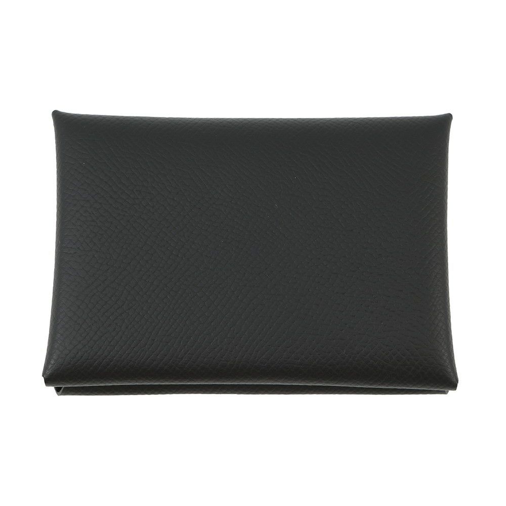 エルメス コインケース カルヴィ デュオ ブラック/シルバー金具 エプソン W刻印 黒
