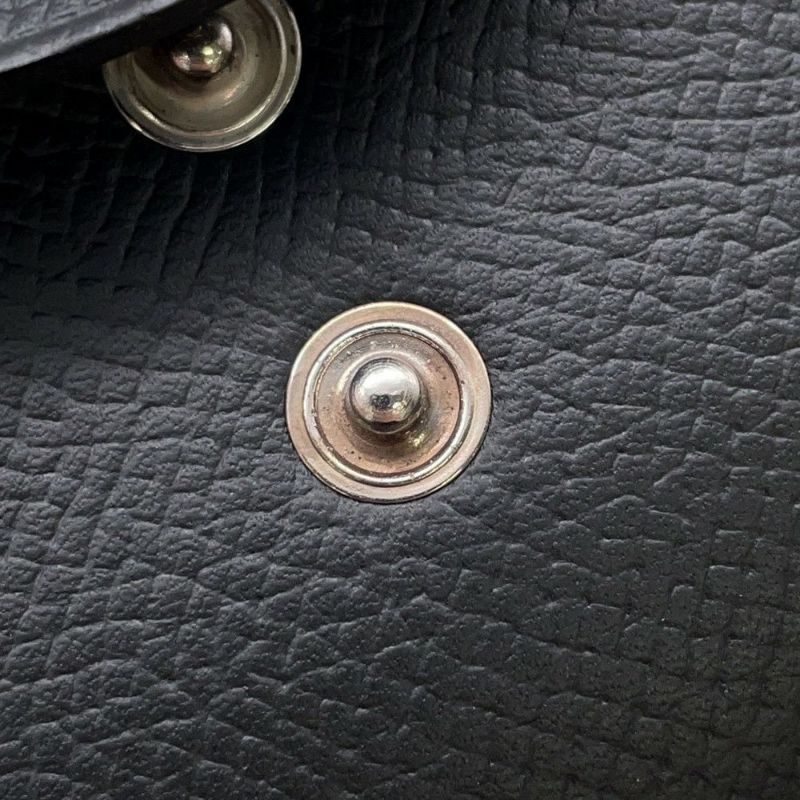 エルメス コインケース カルヴィ デュオ ブラック/シルバー金具 エプソン W刻印 黒