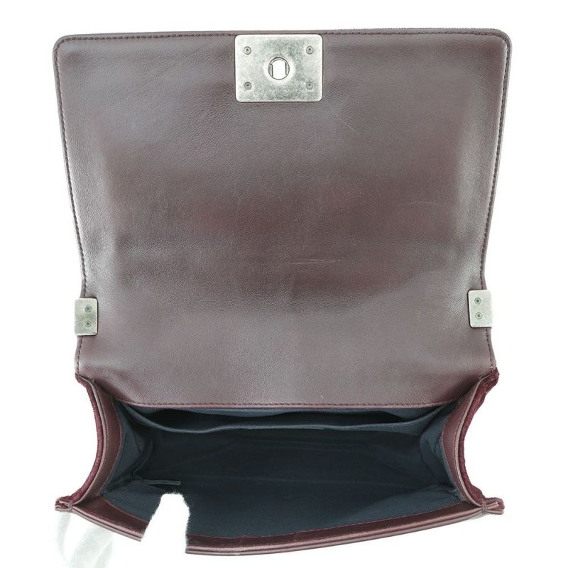 シャネル チェーンショルダーバッグ ボーイシャネル ツイード ベロア CHANEL