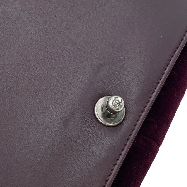 シャネル チェーンショルダーバッグ ボーイシャネル ツイード ベロア CHANEL