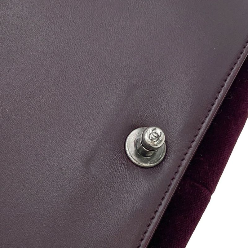 シャネル チェーンショルダーバッグ ボーイシャネル ツイード ベロア CHANEL