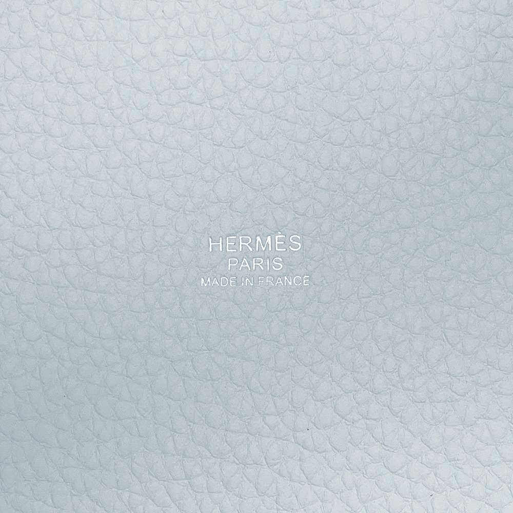 エルメス ハンドバッグ ピコタンロックPM ブルーペール/シルバー金具 トリヨンクレマンス W刻印