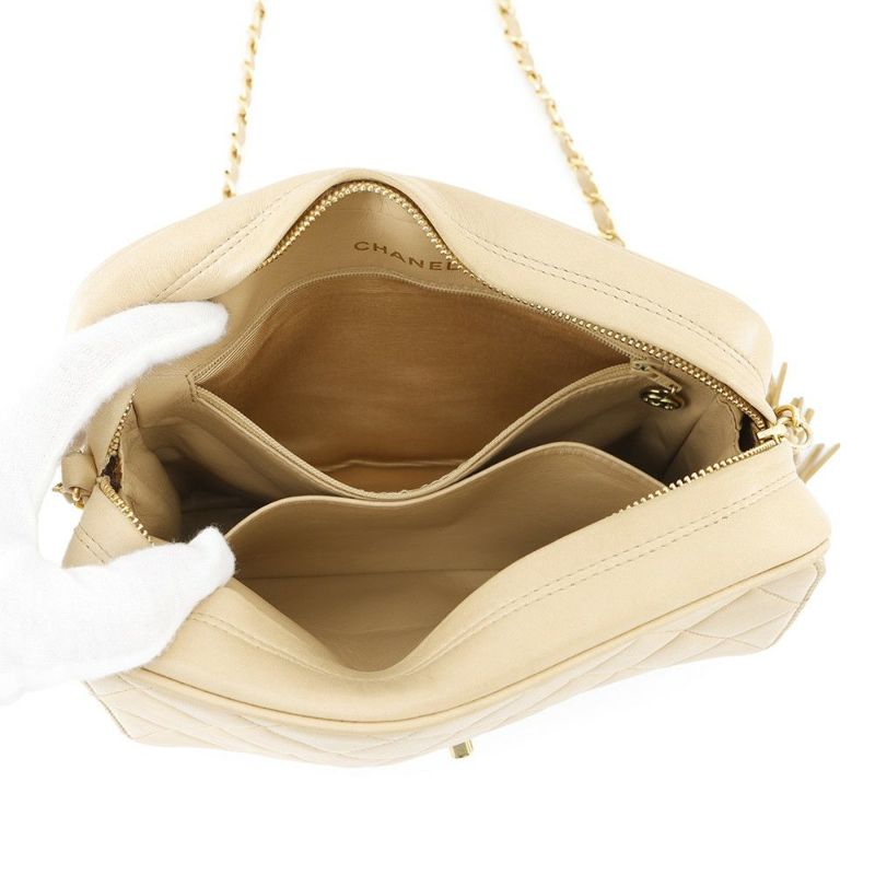 シャネル チェーンショルダーバッグ マトラッセ ココマーク タッセル ラムスキン CHANEL ヴィンテージ