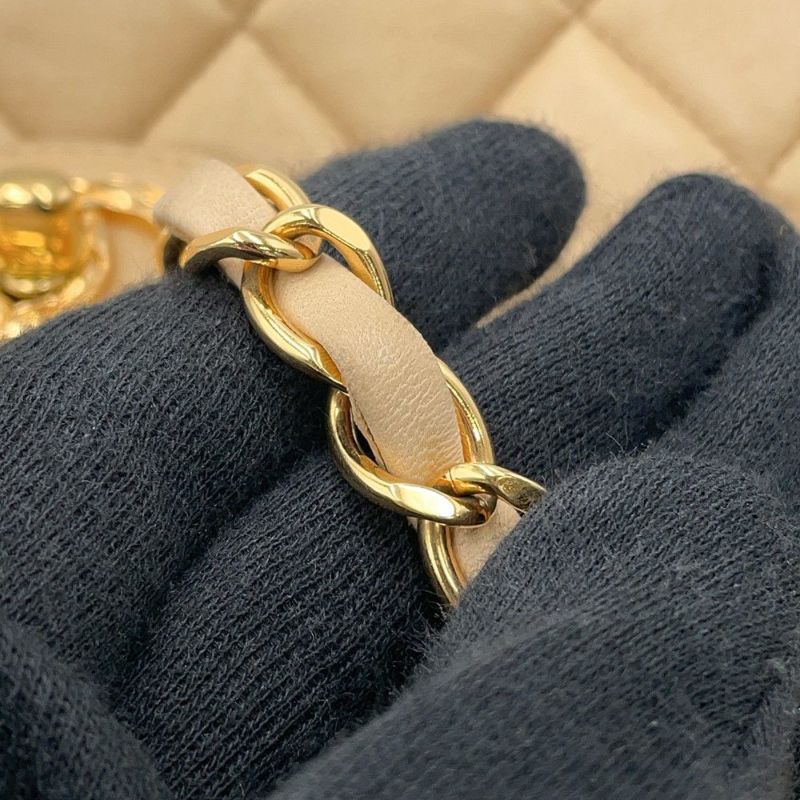 シャネル チェーンショルダーバッグ マトラッセ ココマーク タッセル ラムスキン CHANEL ヴィンテージ