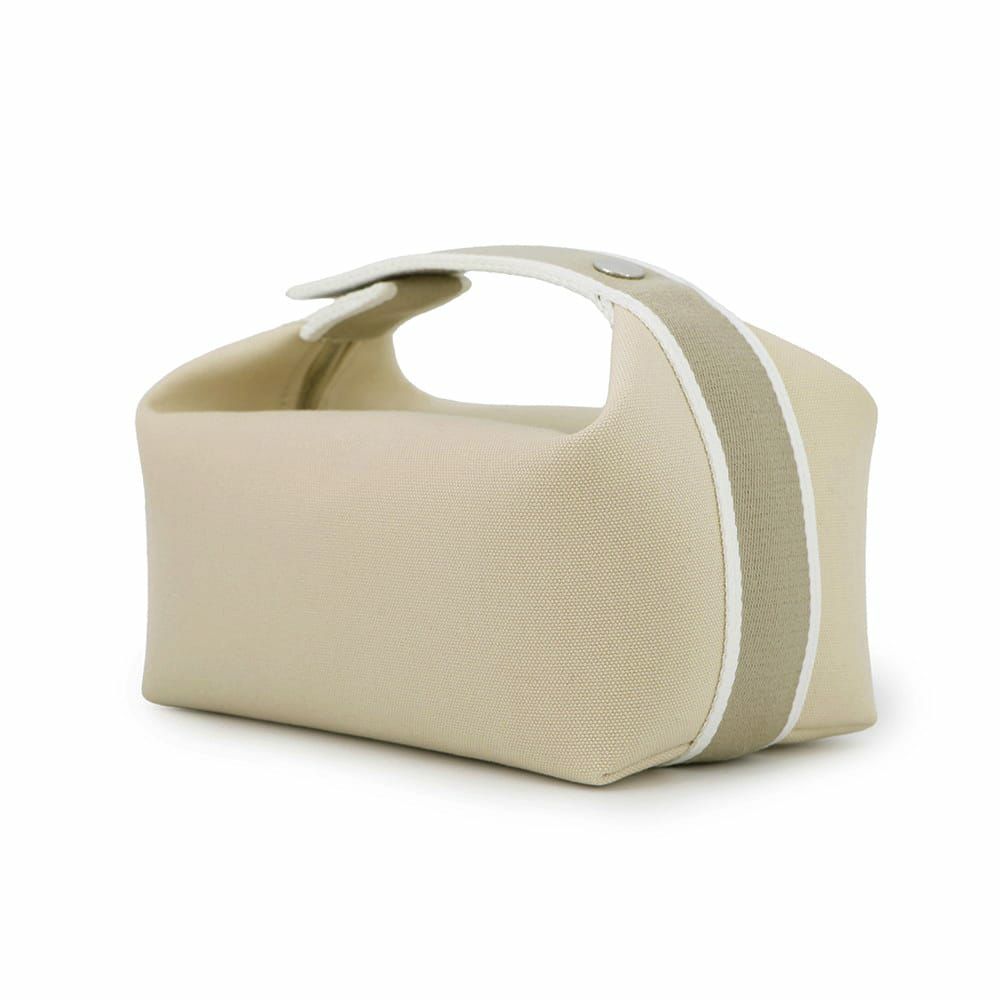 エルメス ポーチ ブリッド・ア・ブラックPM ベージュ/シルバー金具 キャンバス HERMES バッグ 小物入れ