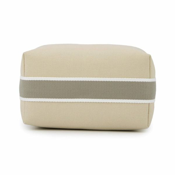 エルメス ポーチ ブリッド・ア・ブラックPM ベージュ/シルバー金具 キャンバス HERMES バッグ 小物入れ