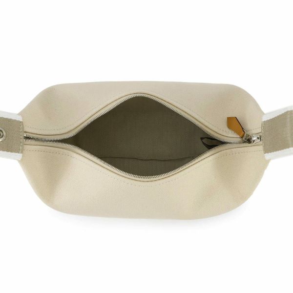 エルメス ポーチ ブリッド・ア・ブラックPM ベージュ/シルバー金具 キャンバス HERMES バッグ 小物入れ