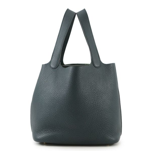 エルメス ハンドバッグ ピコタンロックMM ヴェールシプレス/ゴールド金具 トリヨンクレマンス B刻印