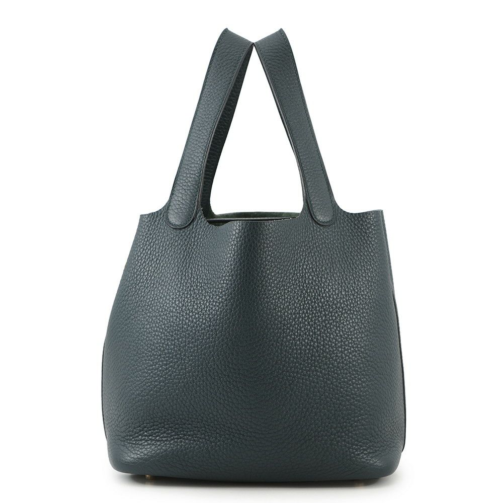 エルメス ハンドバッグ ピコタンロックMM ヴェールシプレス/ゴールド金具 トリヨンクレマンス B刻印