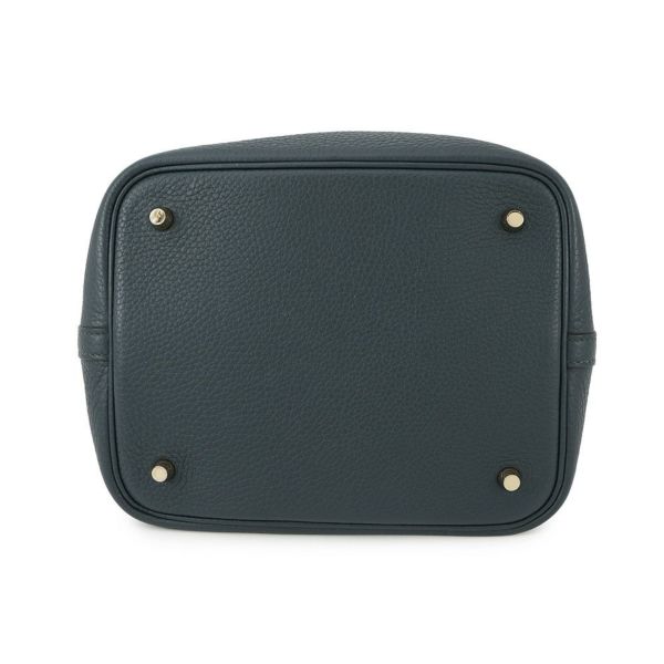 エルメス ハンドバッグ ピコタンロックMM ヴェールシプレス/ゴールド金具 トリヨンクレマンス B刻印