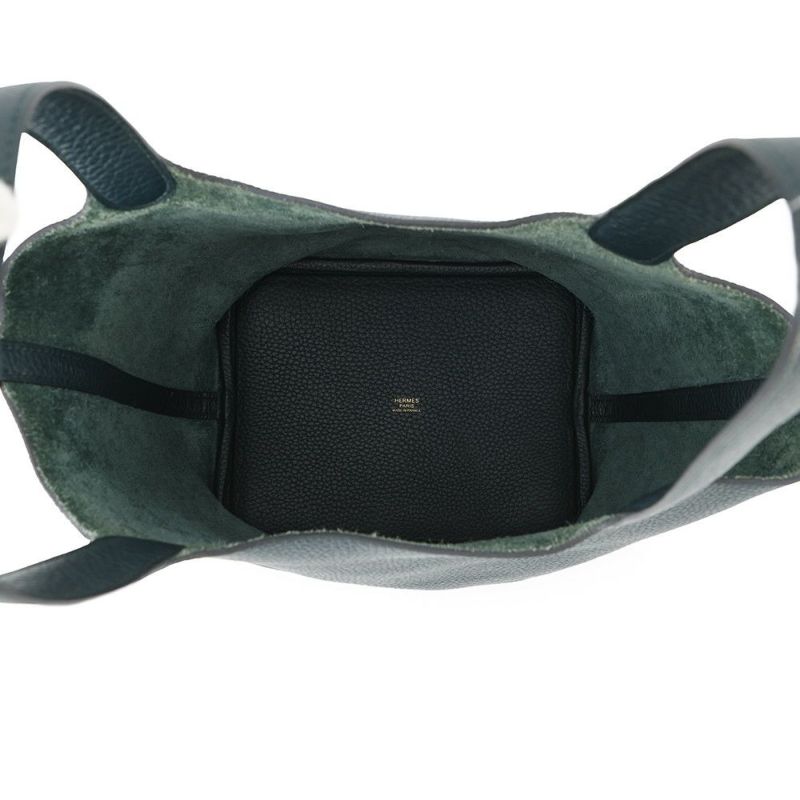 エルメス ハンドバッグ ピコタンロックMM ヴェールシプレス/ゴールド金具 トリヨンクレマンス B刻印