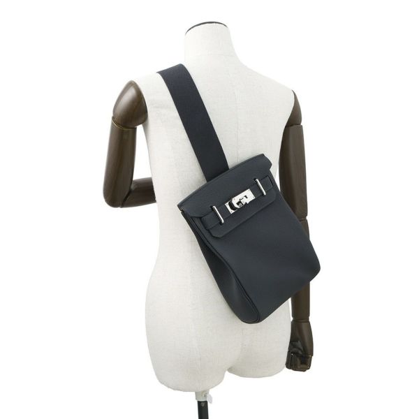 エルメス ボディバッグ ケリー アッカドPM キャバン/ジョーヌナプル/フー/シルバー金具 トゴ B刻印 メンズ