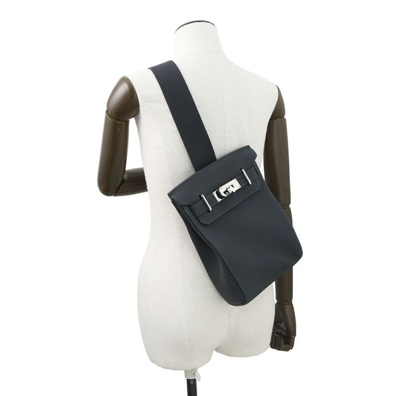 エルメス ボディバッグ ケリー アッカドPM キャバン/ジョーヌナプル/フー/シルバー金具 トゴ B刻印 メンズ