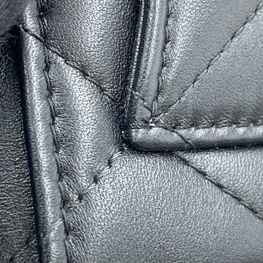 シャネル チェーンショルダーバッグ ココハンドル マトラッセ マイクロ ラムスキン ラインストーン AP4245 2way 黒