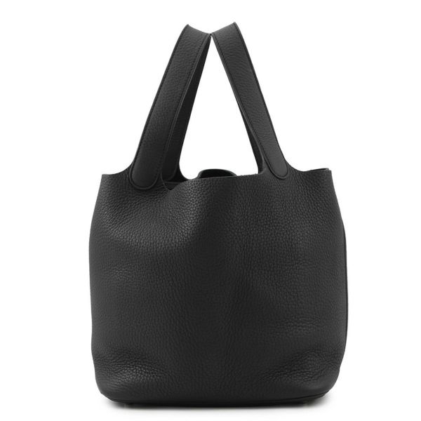 エルメス ハンドバッグ ピコタンロックMM ブラック/ゴールド金具 トリヨンクレマンス K刻印 黒