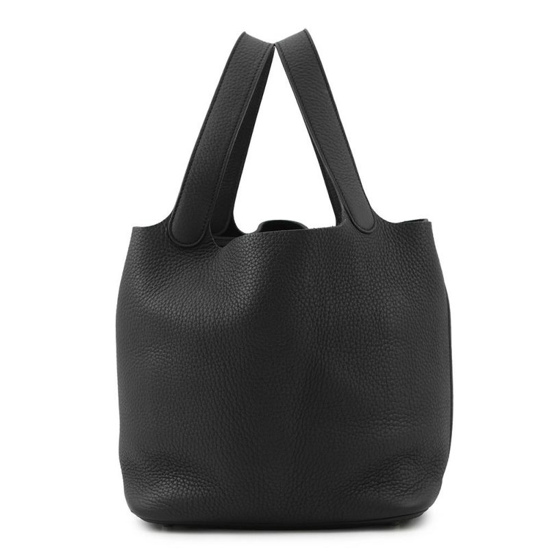 エルメス ハンドバッグ ピコタンロックMM ブラック/ゴールド金具 トリヨンクレマンス K刻印 黒