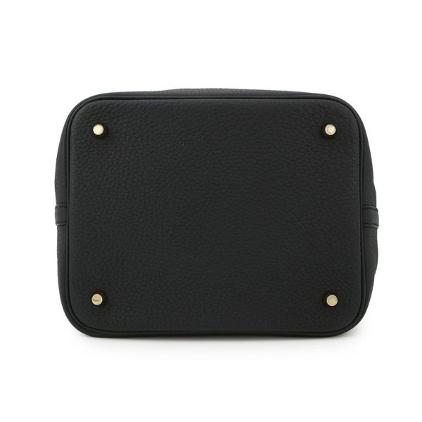 エルメス ハンドバッグ ピコタンロックMM ブラック/ゴールド金具 トリヨンクレマンス K刻印 黒