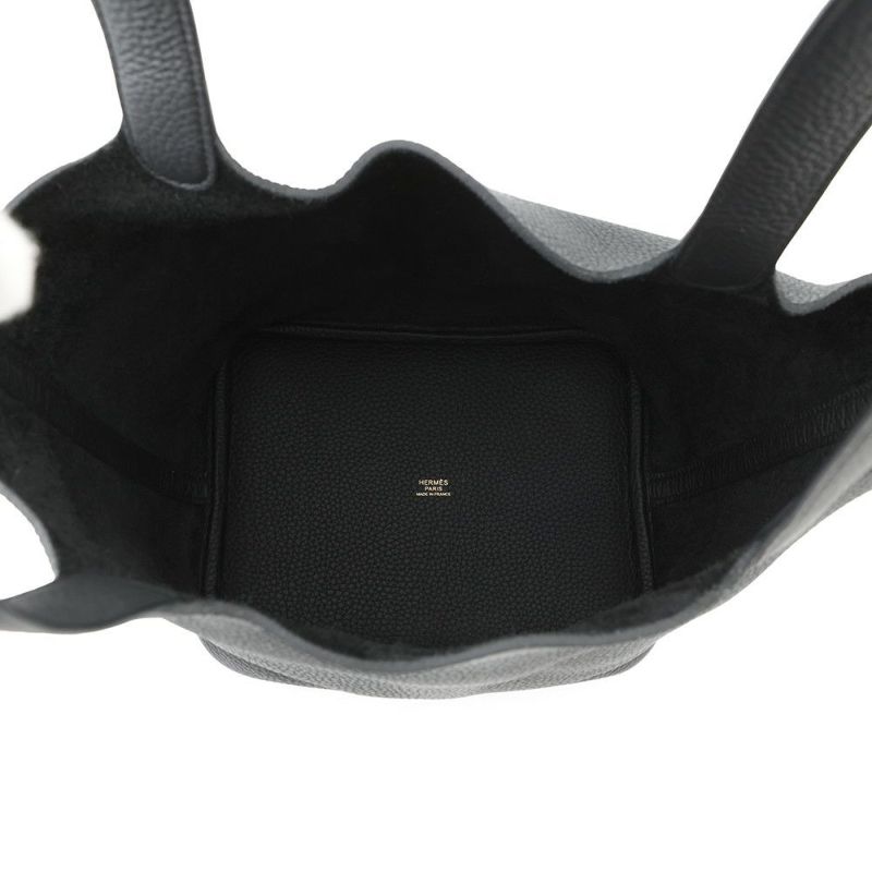 エルメス ハンドバッグ ピコタンロックMM ブラック/ゴールド金具 トリヨンクレマンス K刻印 黒