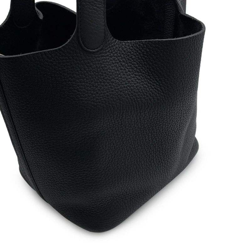 エルメス ハンドバッグ ピコタンロックMM ブラック/ゴールド金具 トリヨンクレマンス K刻印 黒