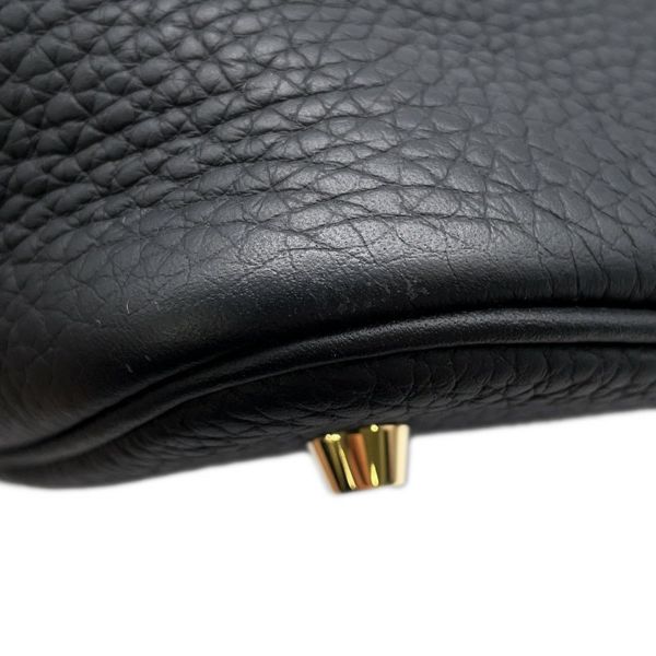 エルメス ハンドバッグ ピコタンロックMM ブラック/ゴールド金具 トリヨンクレマンス K刻印 黒