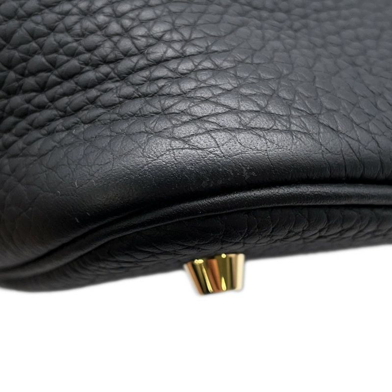エルメス ハンドバッグ ピコタンロックMM ブラック/ゴールド金具 トリヨンクレマンス K刻印 黒