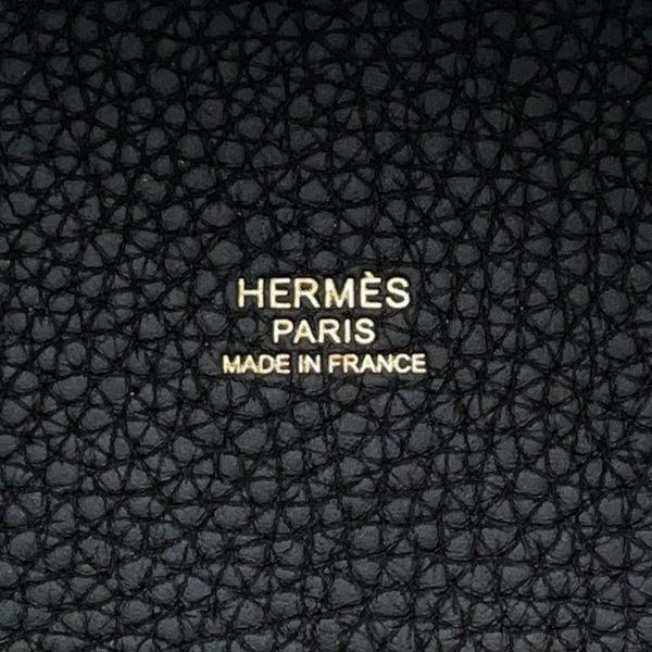 エルメス ハンドバッグ ピコタンロックMM ブラック/ゴールド金具 トリヨンクレマンス K刻印 黒